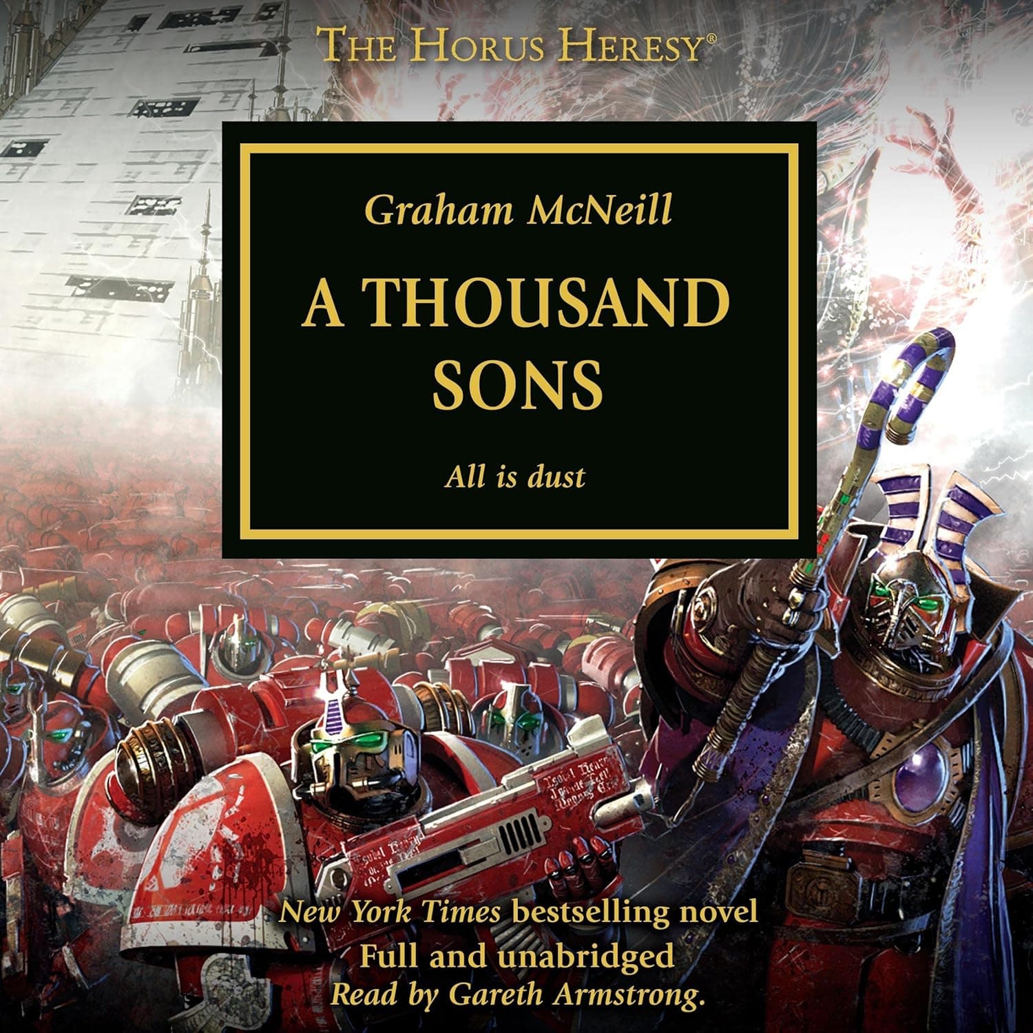 Cover of the audiobook edition of 'A Thousand Sons': All is dust...