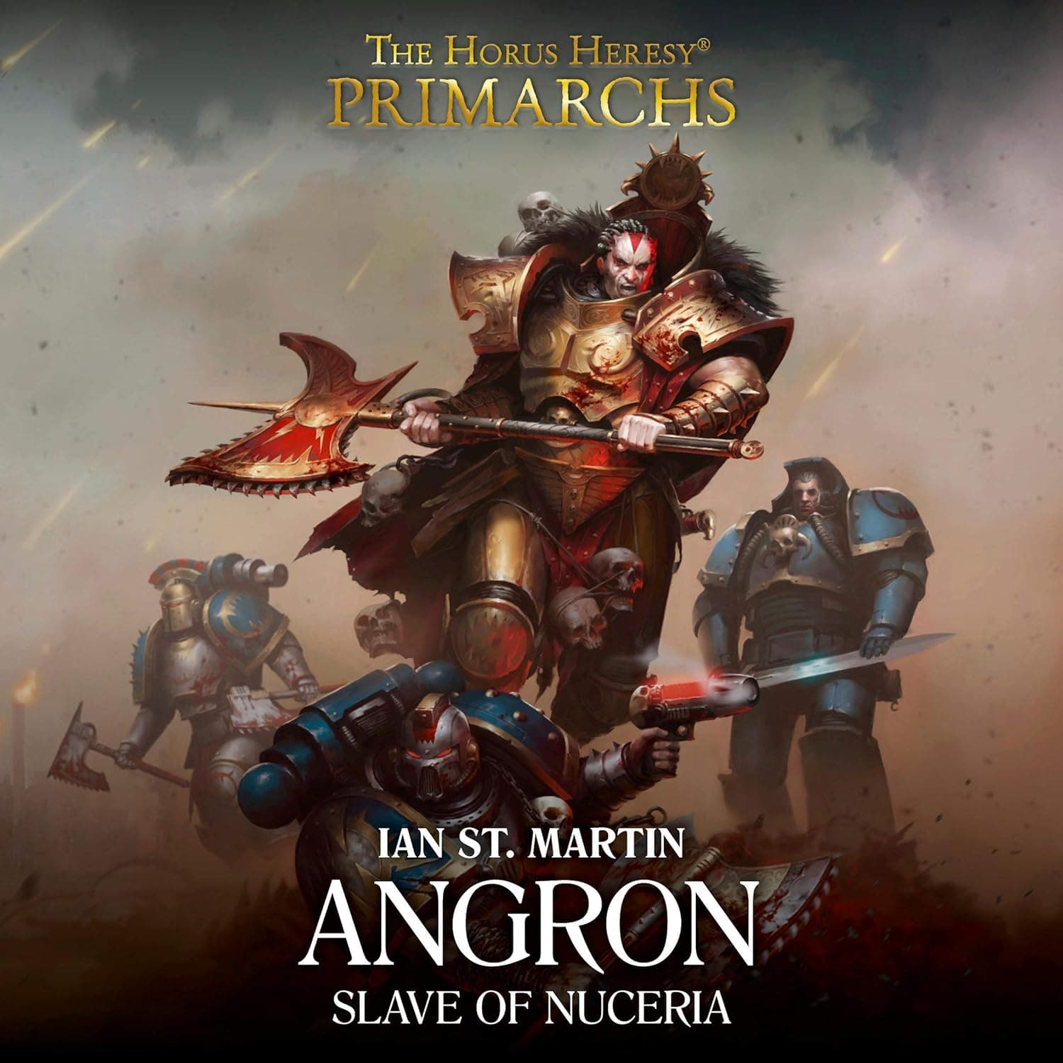 Cover of the audiobook edition of 'Angron: Slave of Nuceria'