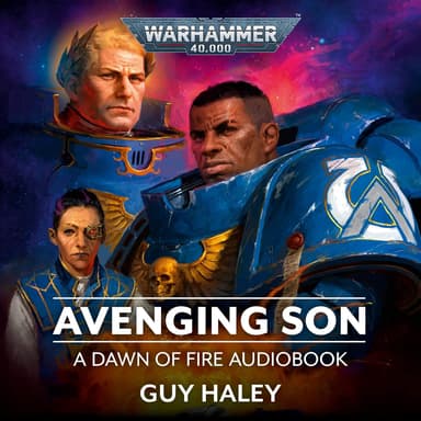 Cover of the audiobook edition of 'Avenging Son': A Dawn of Fire Audiobook