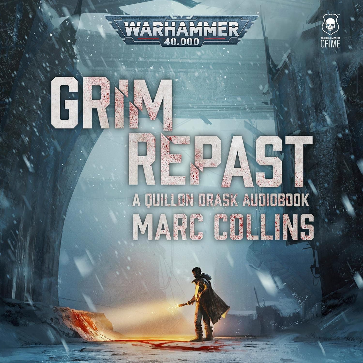 Cover of the audiobook edition of 'Grim Repast': A Quillon Drask Audiobook