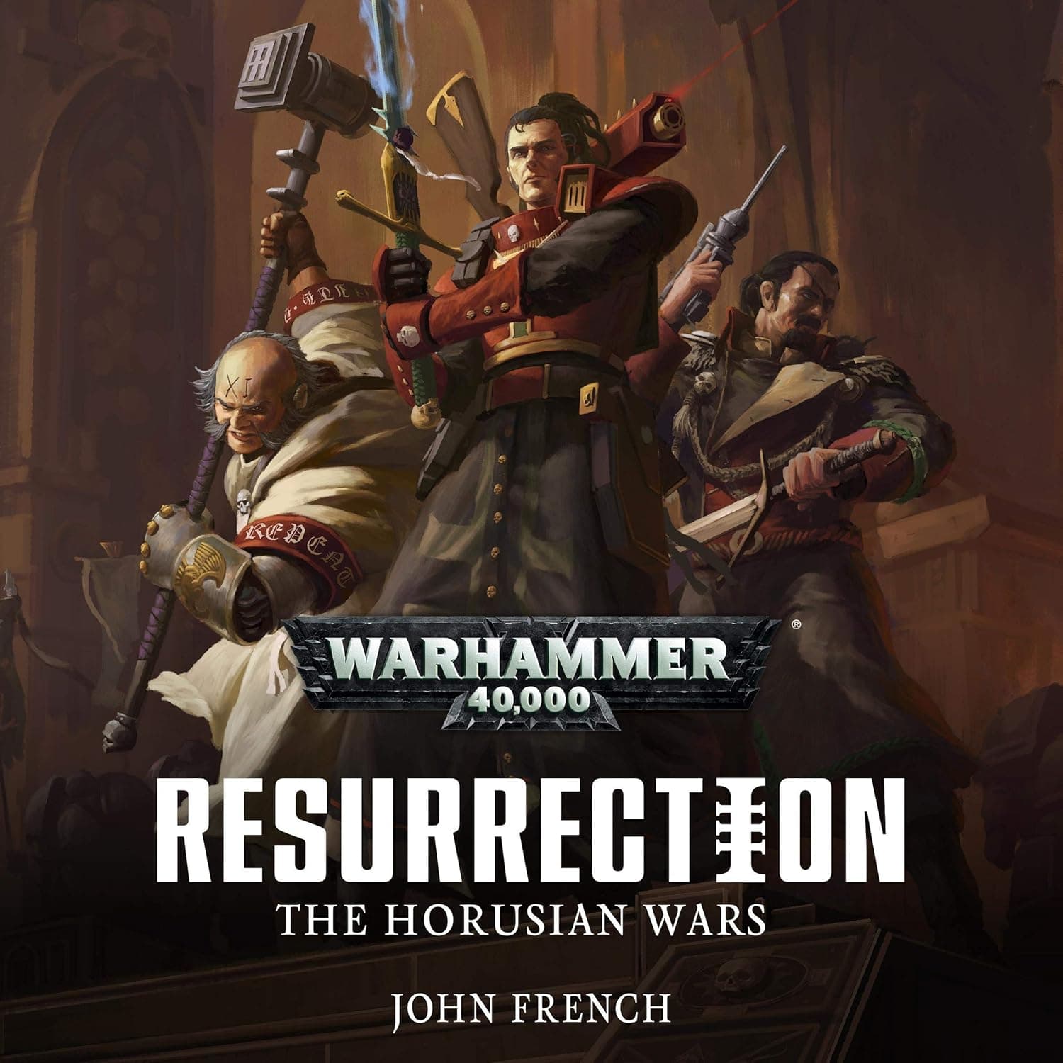 Cover of the audiobook edition of 'The Horusian Wars: Resurrection'