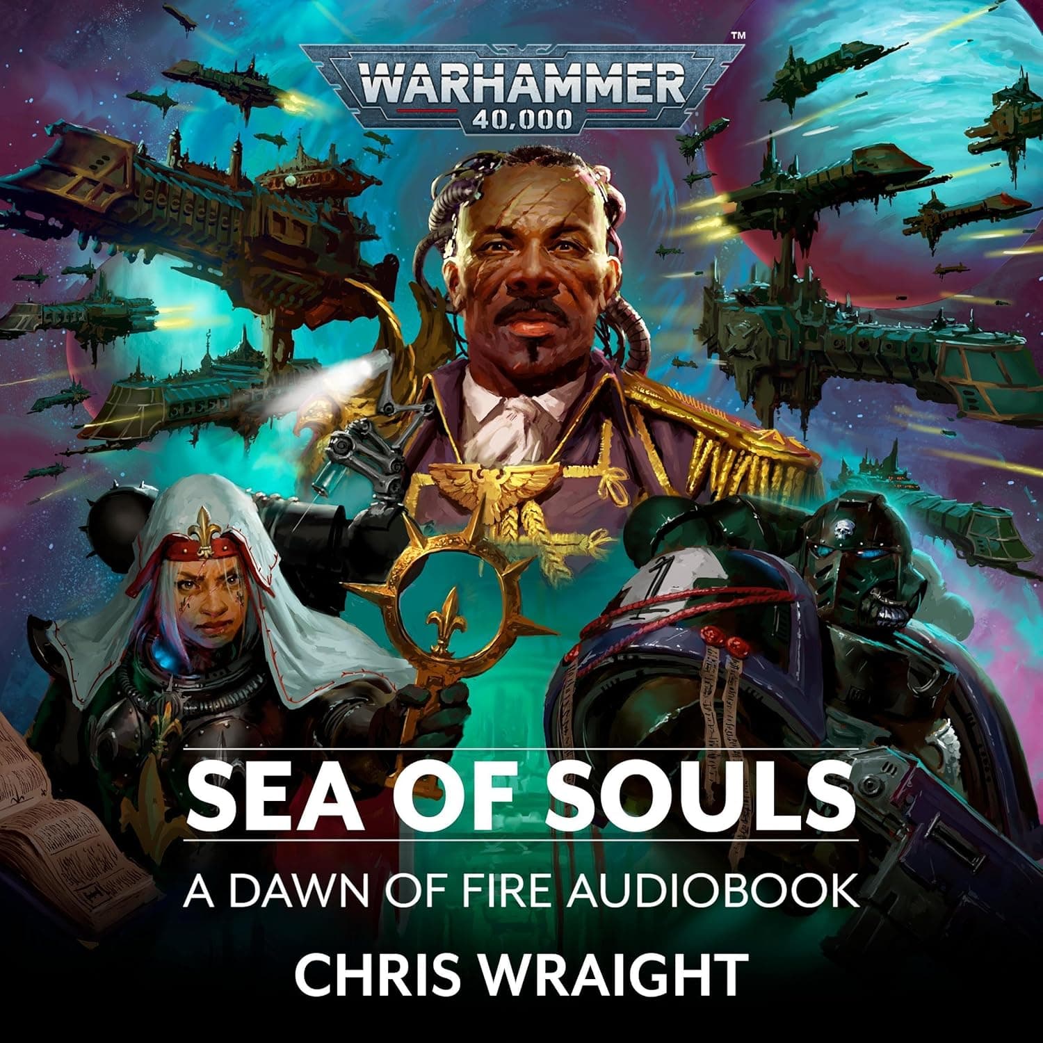 Cover of the audiobook edition of 'Sea of Souls': A Dawn of Fire Audiobook