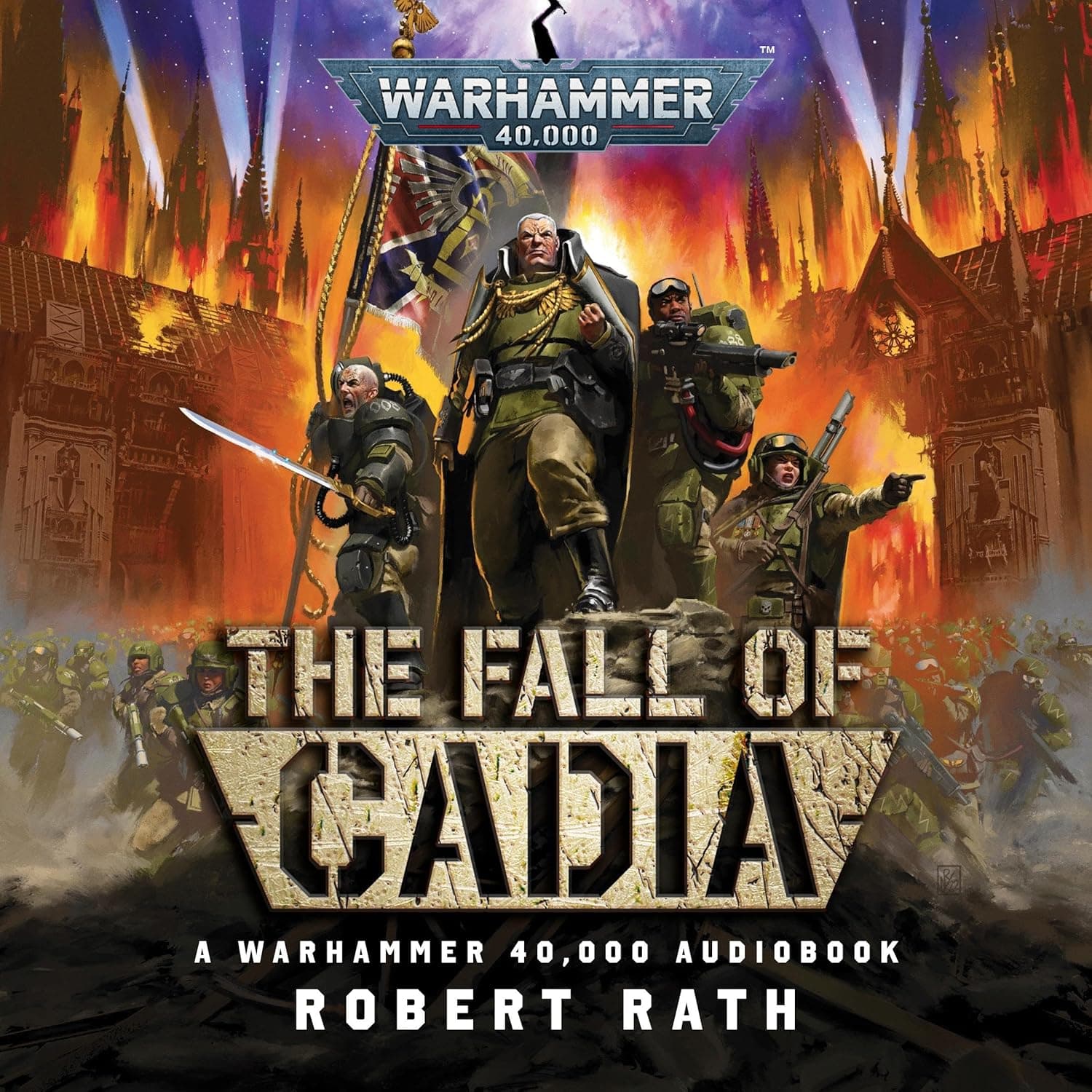 Cover of the audiobook edition of 'The Fall of Cadia': A Warhammer 40.000 Audiobook