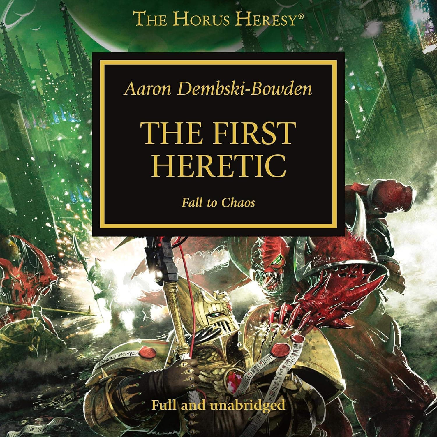 Cover of the audiobook edition of 'The First Heretic': Fall to Chaos